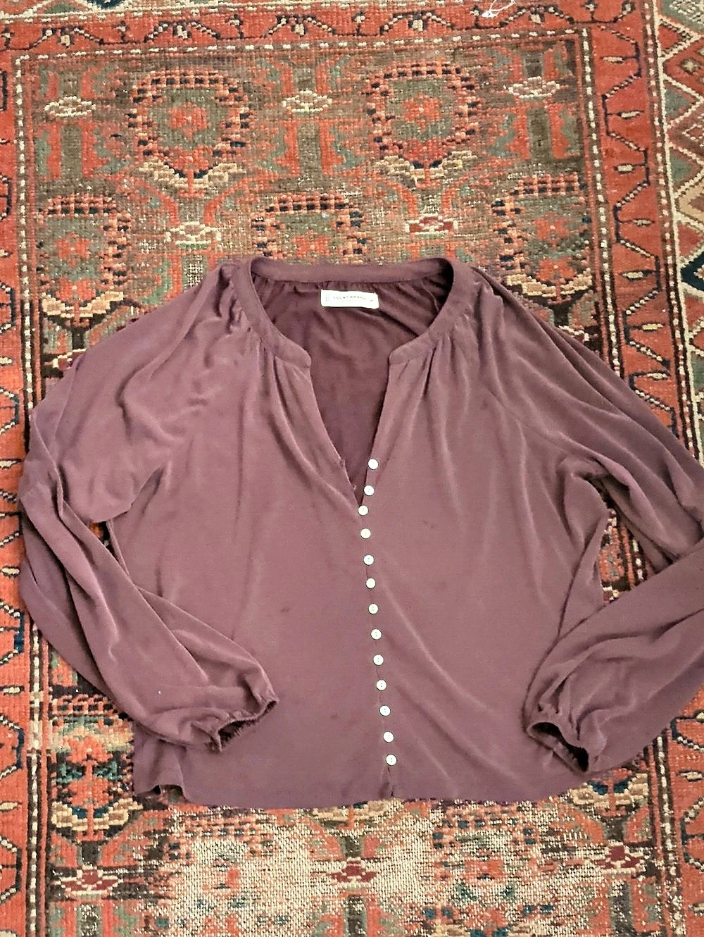 Lucky Brand Women's Blouse in Purple Size Medium